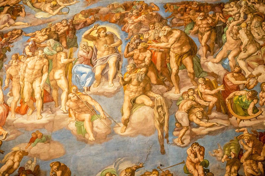 Michelango art in Sistine Chapel