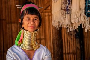 Karen Long Neck Woman at Hill Tribe Village - Unique things to do in Chiang Mai
