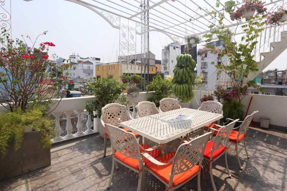 Terrace at Full House Hostel - Best hostels in Ho Chi Minh City for solo travellers